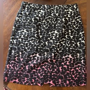 Jcrew Pencil Skirt Animal Print Ombré